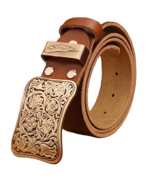 Ceinture Western Cuir Femme Fleurs de technologie