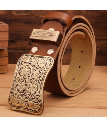 Ceinture Western Cuir Femme Fleurs de technologie