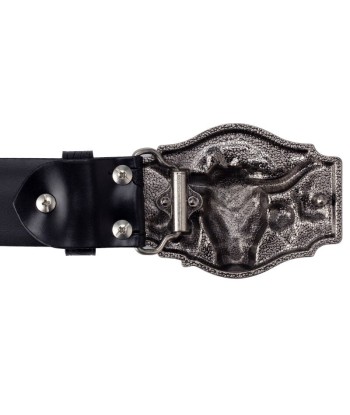 Ceinture Cowboy Cuir Tête de Taureau de votre