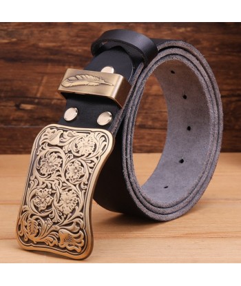 Ceinture Western Cuir Femme Fleurs de technologie