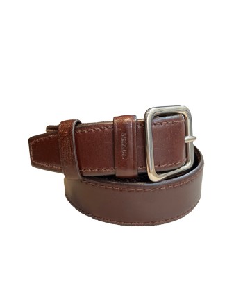 Ceinture en cuir Prada bordeaux en stock