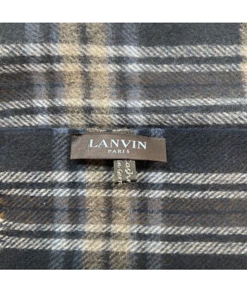 Écharpe bleu en tartan Lanvin de pas cher