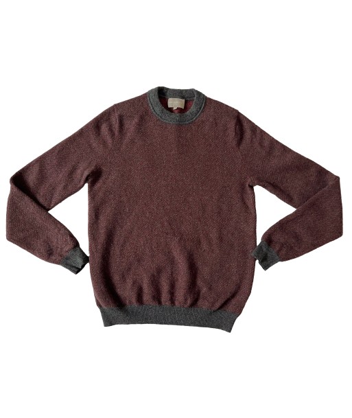 Pull gris & rouge Éric Bompard pas cher chine