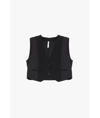 Gilet Imperial Satin Nero pas cher