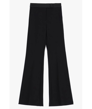 Pantalon Smoking Imperial Flare bande satin Nero Pour