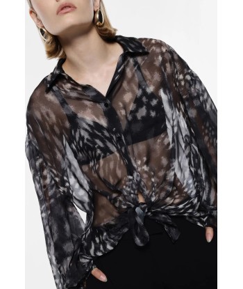 Chemise Imperial Transparente Imprimé Nero/Grigio ou a consommer sur place