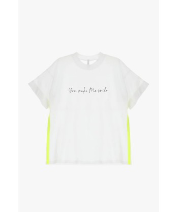 T-shirt Imperial "You make me smile" Bianco soldes