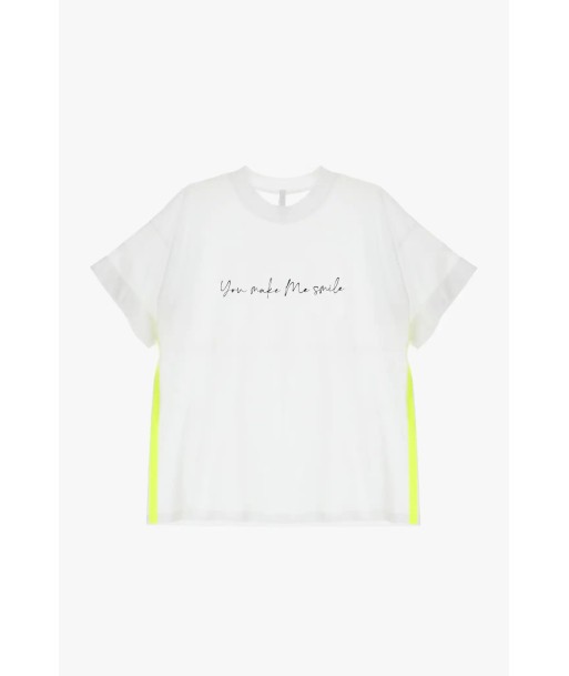 T-shirt Imperial "You make me smile" Bianco soldes