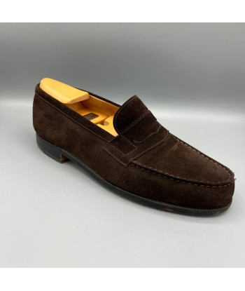 Mocassins en daim marron J.M Weston une grave pollution 