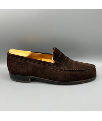 Mocassins en daim marron J.M Weston une grave pollution 