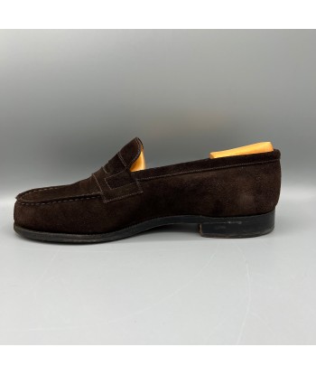 Mocassins en daim marron J.M Weston une grave pollution 