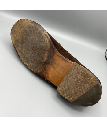 Mocassins en daim marron J.M Weston une grave pollution 