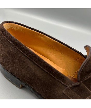 Mocassins en daim marron J.M Weston une grave pollution 