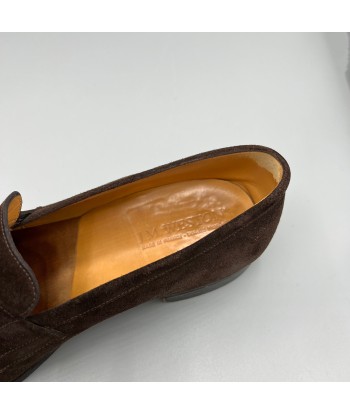 Mocassins en daim marron J.M Weston une grave pollution 