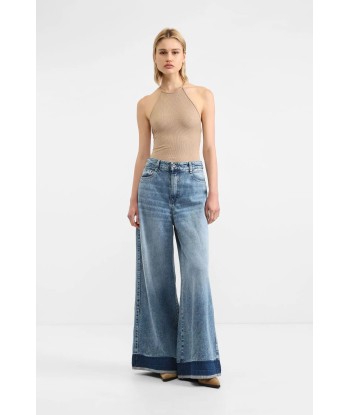 Jean Palazzo Please Bande Blu Denim hantent personnes