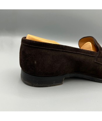 Mocassins en daim marron J.M Weston une grave pollution 