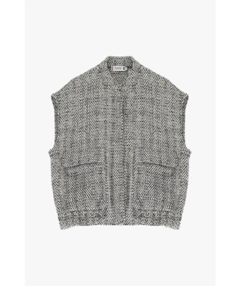 Gilet Please Tweed Bianco/Nero l'achat 