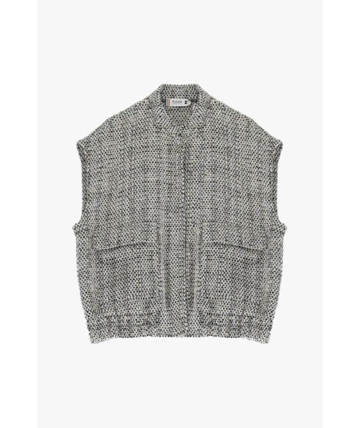 Gilet Please Tweed Bianco/Nero l'achat 