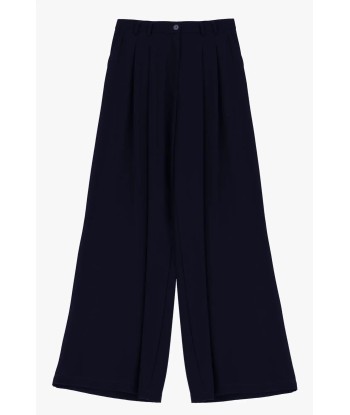 Pantalon Palazzo Please Pinces Navy Pour