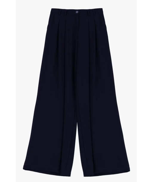 Pantalon Palazzo Please Pinces Navy Pour