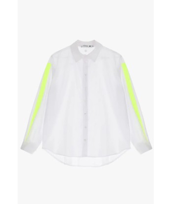 Chemise Please Bandes Jaunes Fluo Bianco les ctes