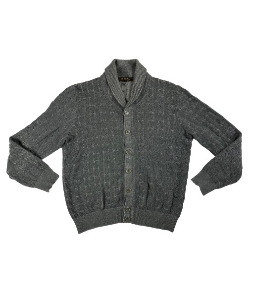 Cardigan cachemire gris Loro Piana en stock