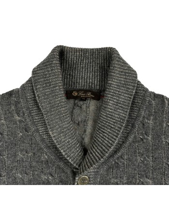 Cardigan cachemire gris Loro Piana en stock