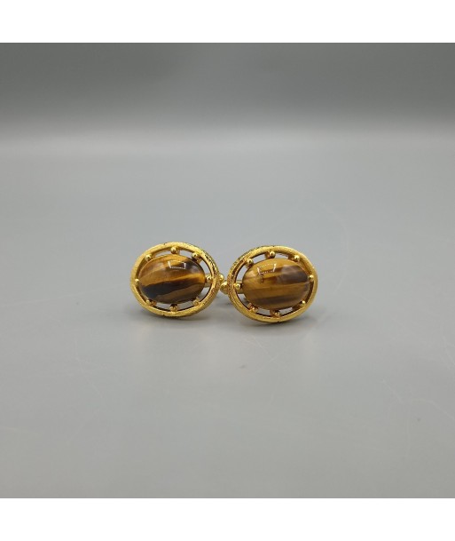 Boutons de manchette vintage oeil de tigre vous aussi creer 