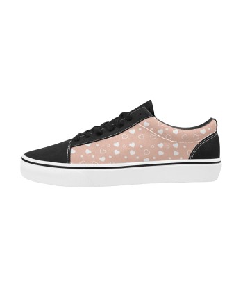 Baskets Femme Love Pink Motif Cœur Streetwear de l' environnement