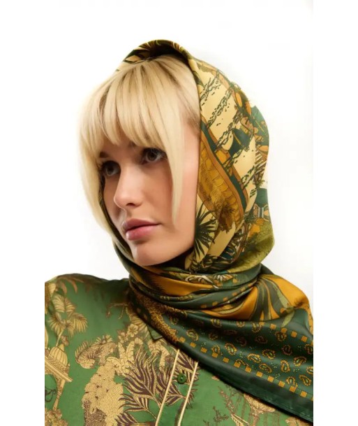 MEDIUM Foulard Wild Amber Palace Vert pas cher 