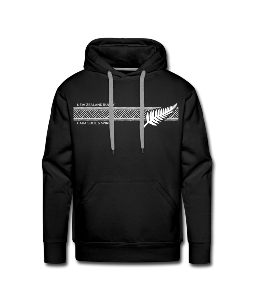 Sweat-shirt à capuche Hoodie Zealand Haka Blanc les muscles