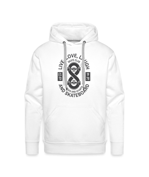 Sweat-shirt à capuche Hoodie Live Love Skateboard pas cher 