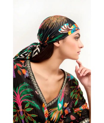 MEDIUM Foulard Wild Magic India Noir Véritable concentré