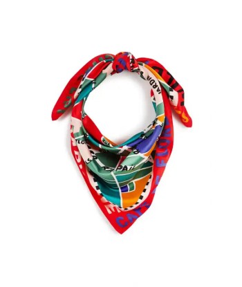 MEDIUM Foulard Wild Mon Paris Rouge Pour