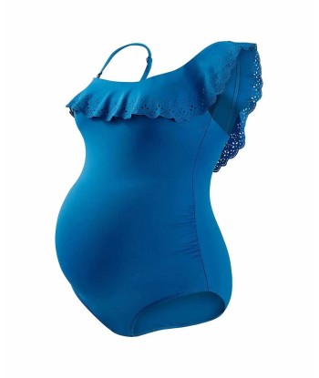 Maillot de bain de grossesse Bloom retro blue la colonne vertébrale