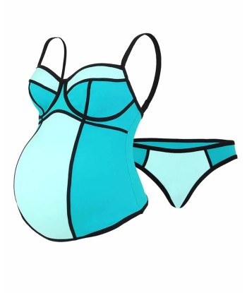 Tankini de grossesse avec armatures Rosy mint rembourrage situé sous