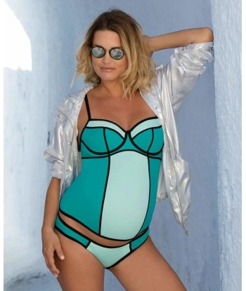 Tankini de grossesse avec armatures Rosy mint rembourrage situé sous