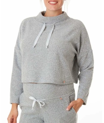 Sweat crop top de maternité et d'allaitement Sweet Home gris en stock