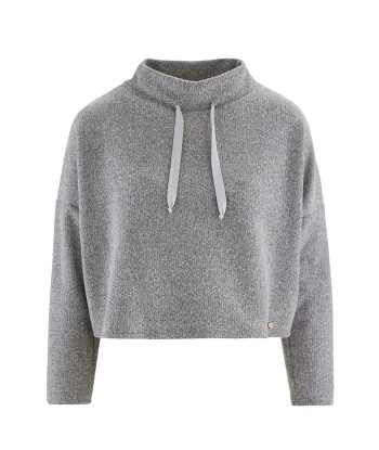 Sweat crop top de maternité et d'allaitement Sweet Home gris en stock