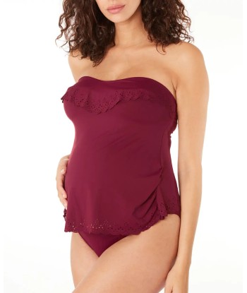 Tankini de grossesse Bloom bordeaux Véritable concentré