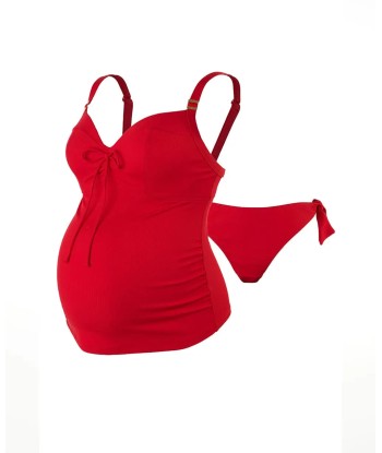 Tankini de grossesse avec armatures Porto Vecchio rouge les ctes