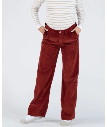 Pantalon velours de grossesse Clyde havane soldes