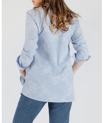 Chemise liquette de maternité Camille bleu shop