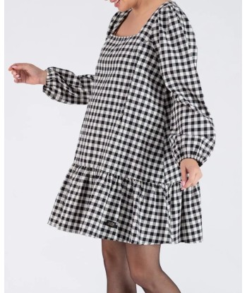 Robe courte de grossesse et d'allaitement Patti noir et blanc acheter en ligne