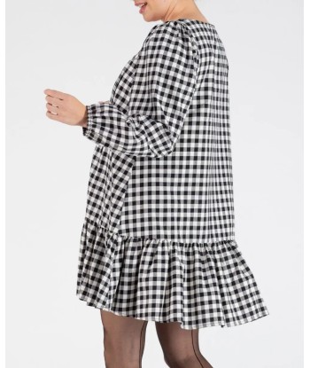 Robe courte de grossesse et d'allaitement Patti noir et blanc acheter en ligne