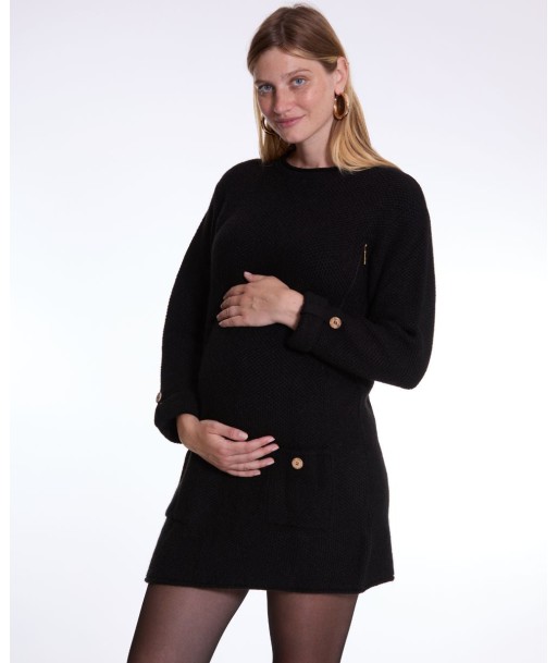 Robe pull de grossesse et d'allaitement Honey noir online