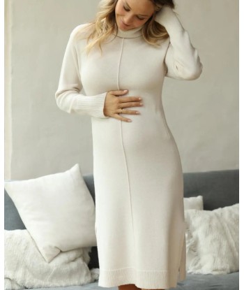 Robe pull cachemire grossesse et allaitement Adele sable JUSQU'A -70%! 