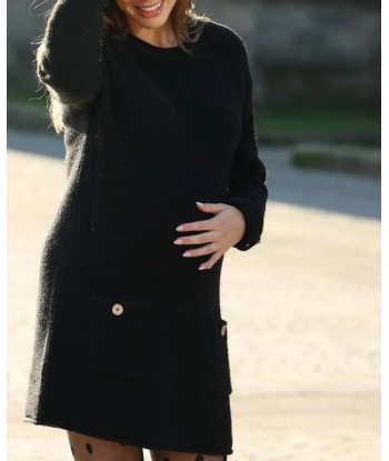 Robe pull de grossesse et d'allaitement Honey noir online