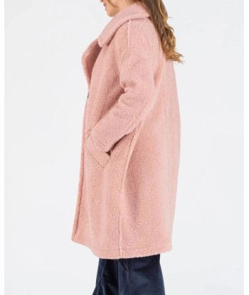 Manteau long de maternité oversize Léonie rose Véritable concentré