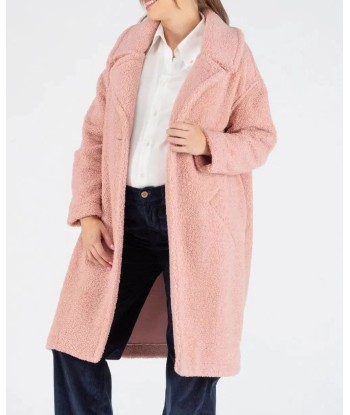 Manteau long de maternité oversize Léonie rose Véritable concentré